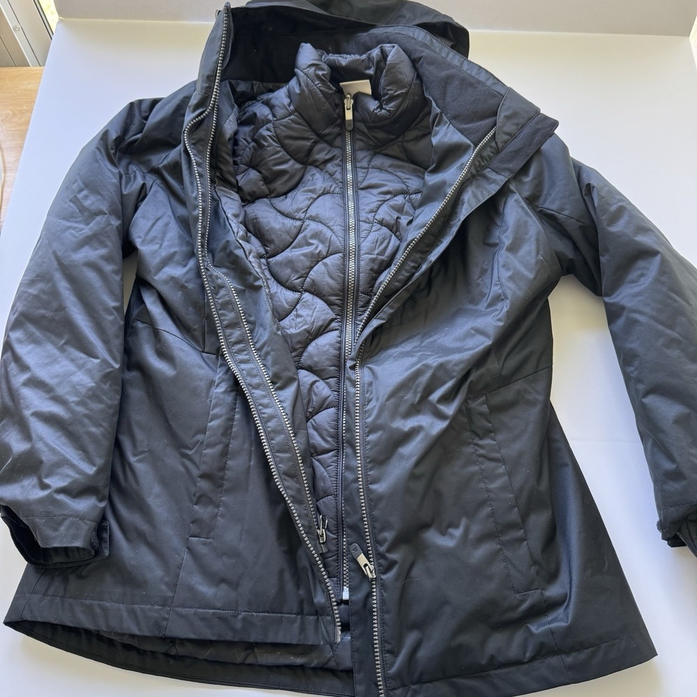 Zero Exposure Black Fleece Lined Hooded Zip Jacket Size M Remov. Hood And Lining